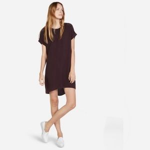 Everlane silk shift shirt dress size large